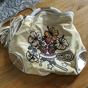 Gucci White Snakeskin Bag